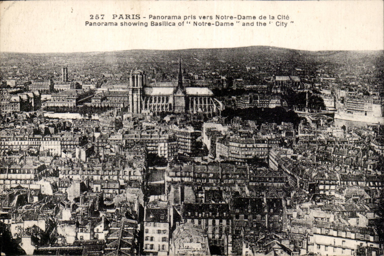 Paris - 4 - Panorama pris vers Notre Dame de la Cite - CPA