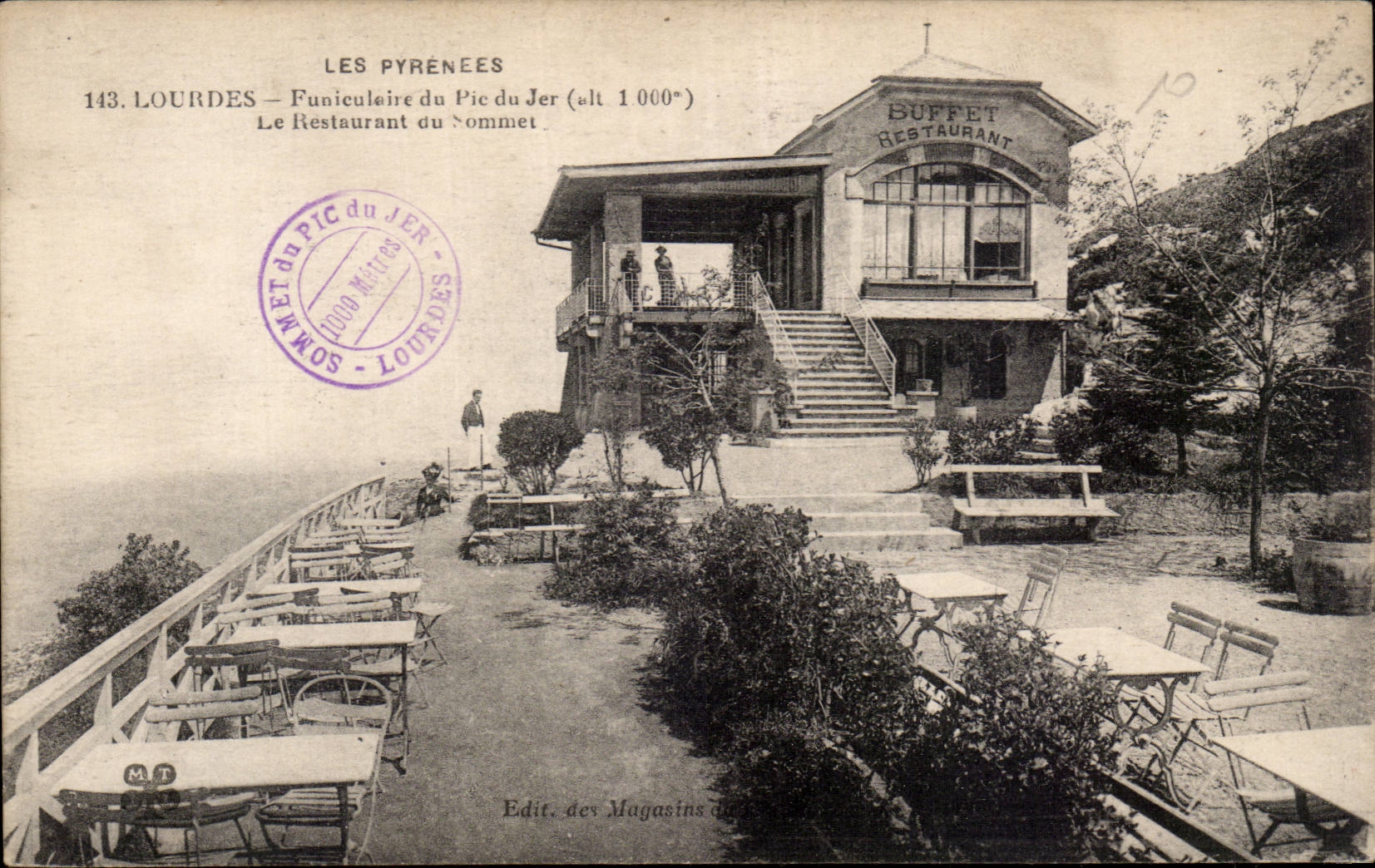 Lourdes - Funicular of the Peak of Jer alt 1000 m Dresser Restoring CPA