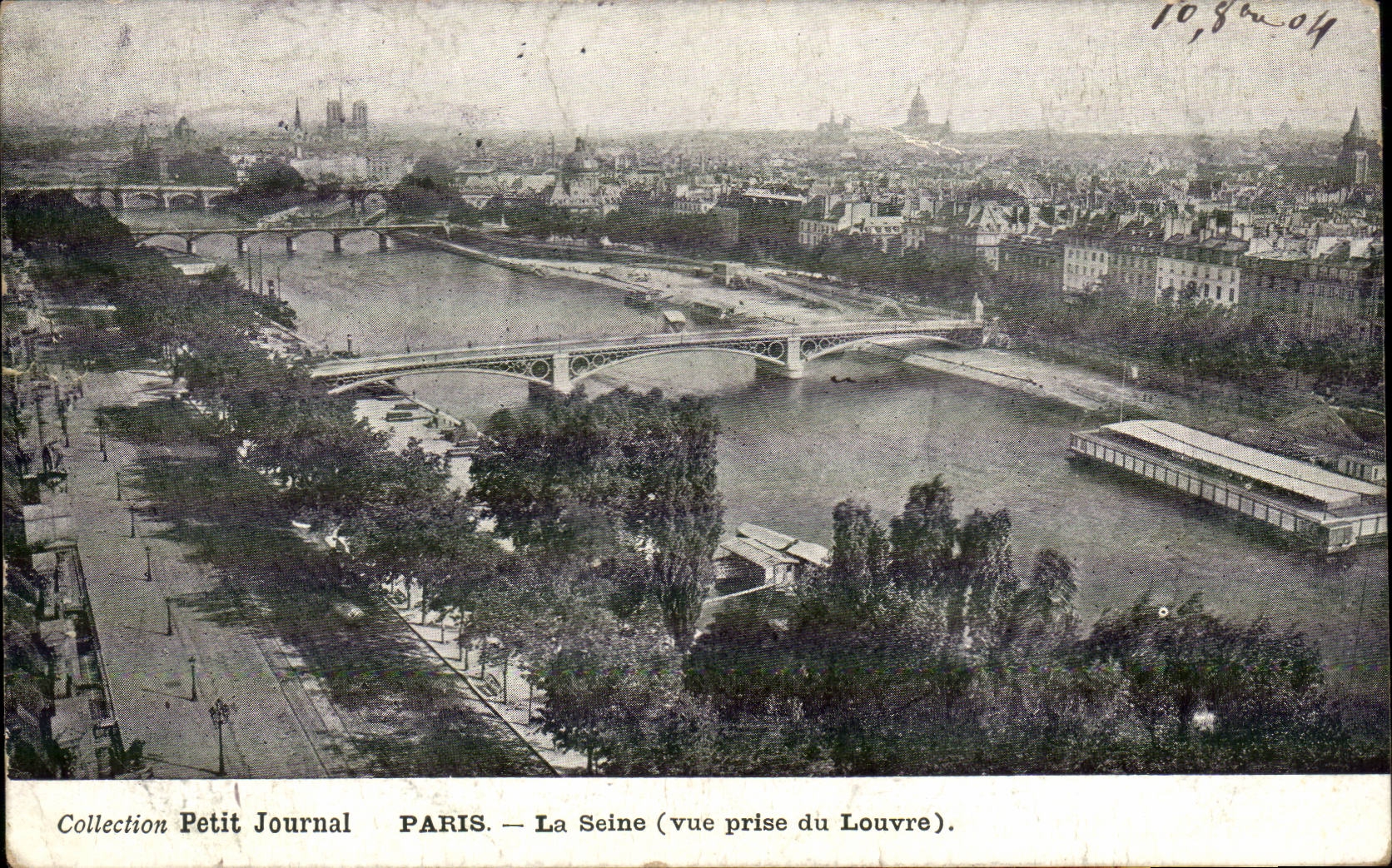 Paris - - 1 - La Seine - Vue prise du Louvre - Collection Petit Journal - CPA