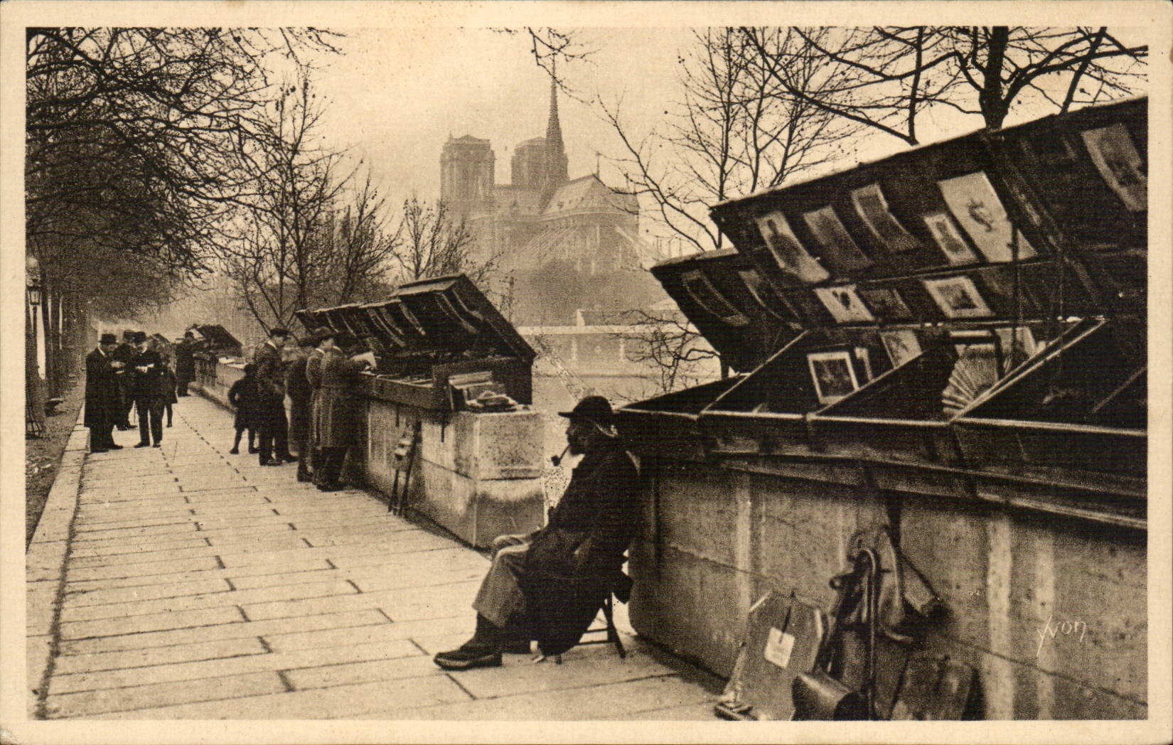 Paris - 5 - Quay of the Small tower - Secondhand booksellers - CPA