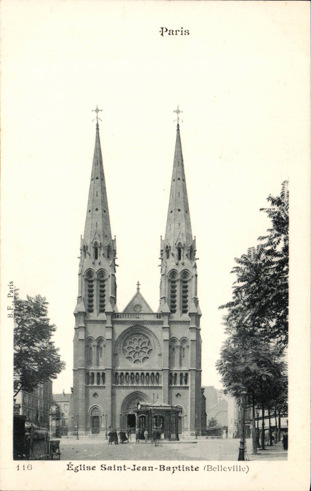 Paris - 19 - Church Saint Jean Baptiste - Belleville - CPA -