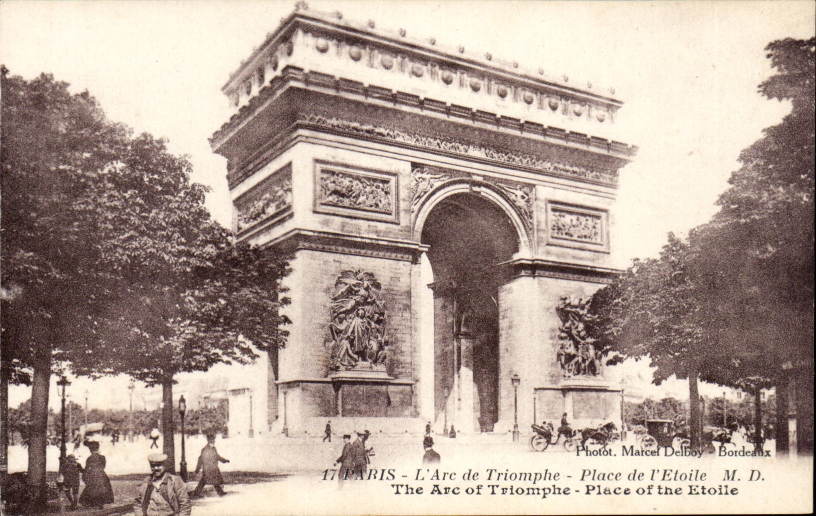Paris - 8 - Arc de Triomphe - Place of Etoile the CPA