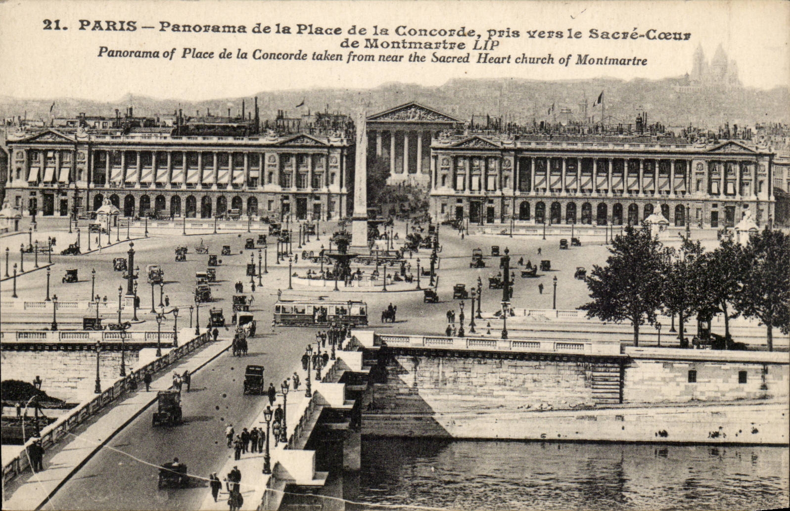 Paris - 8 - Panorama of the Place of Harmony CPA