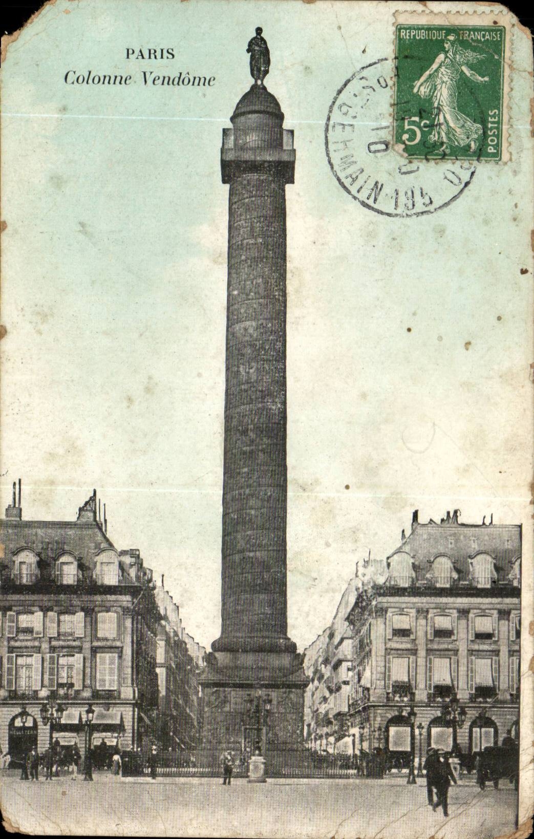 Paris - 1 - Colonne Vendome CPA 
