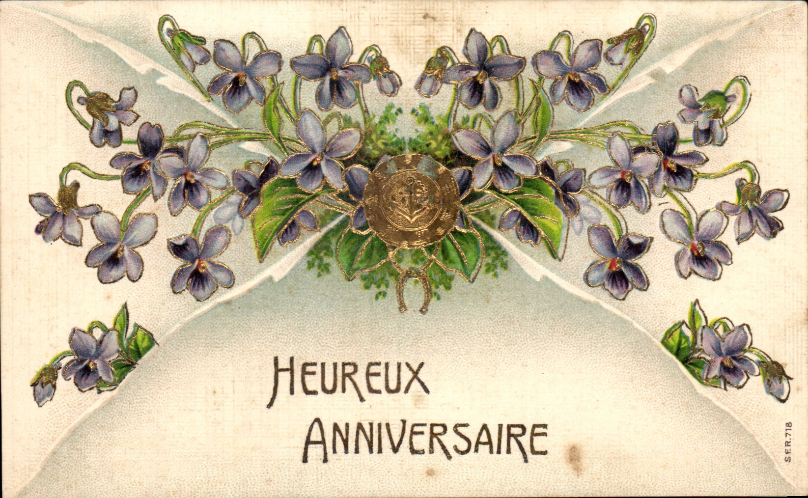 Festivals - Happy Birthday - Thought - Flowers - Pansy - CPA Anchors of marine