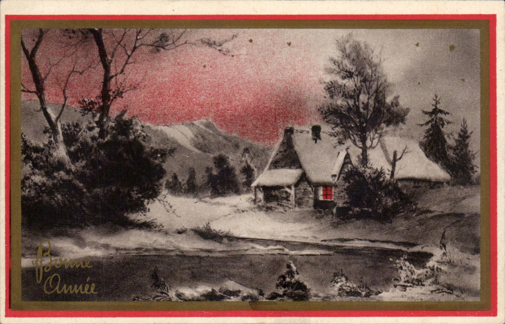 Festivals - Happy New Year - Winter Scene - CPA