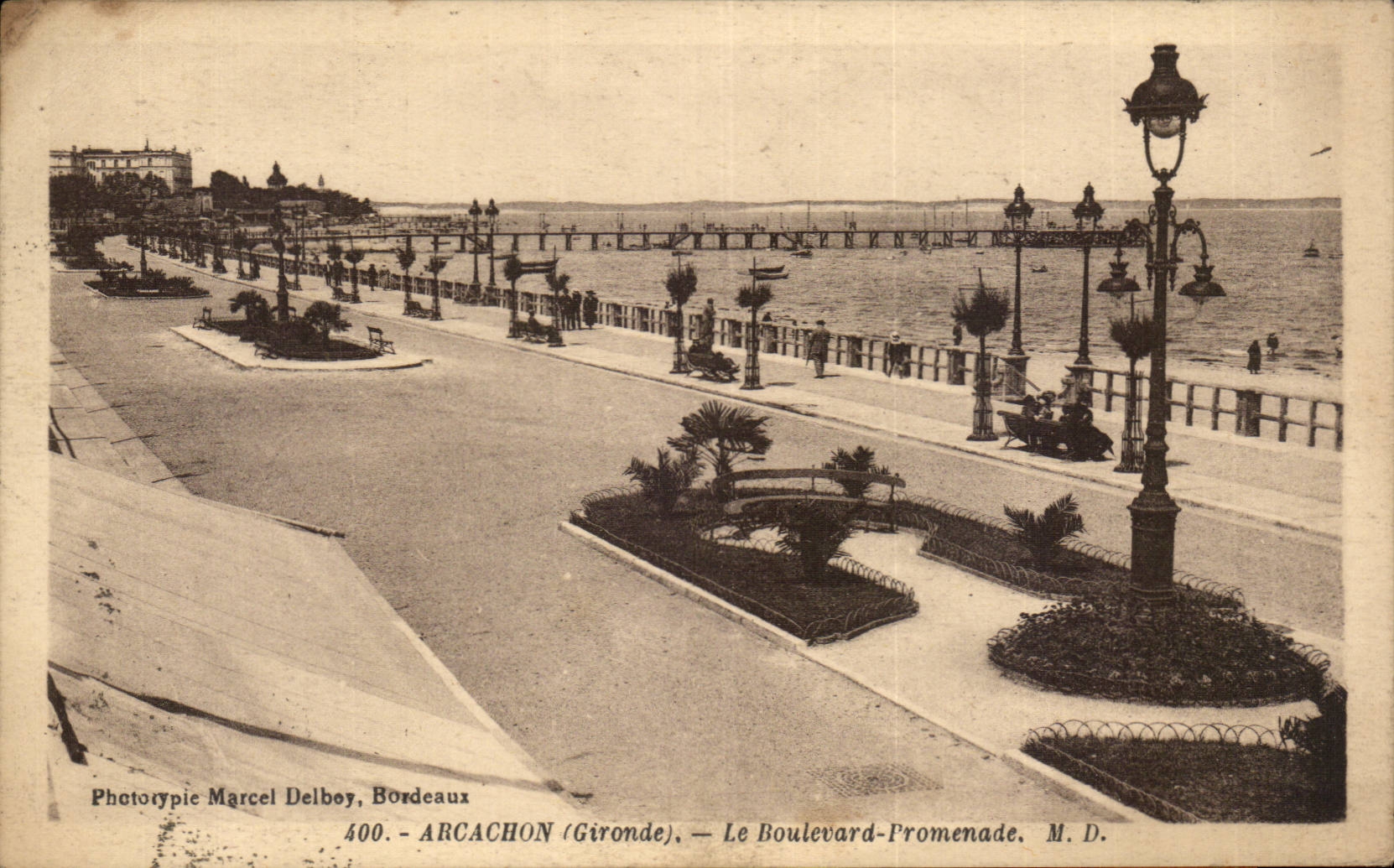CPA Arcachon Le boulevard Promenade