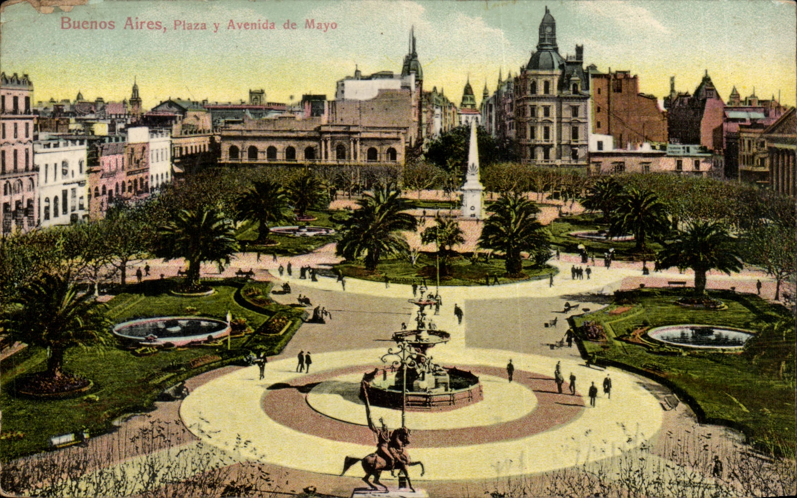 Argentinian CPA Buenos Aires Plaza there avenida of Mayo