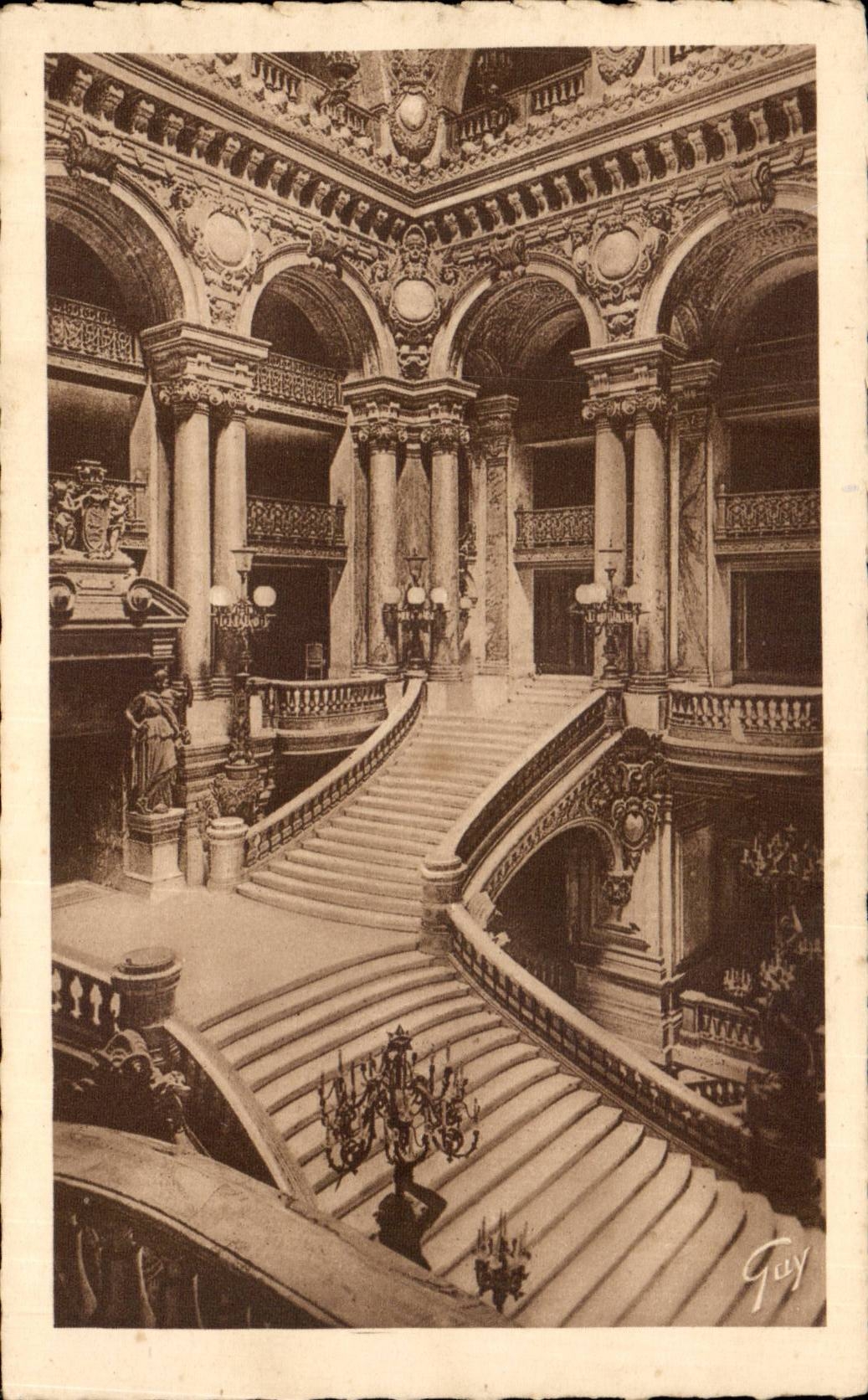 Paris CPA Opera the large staircase