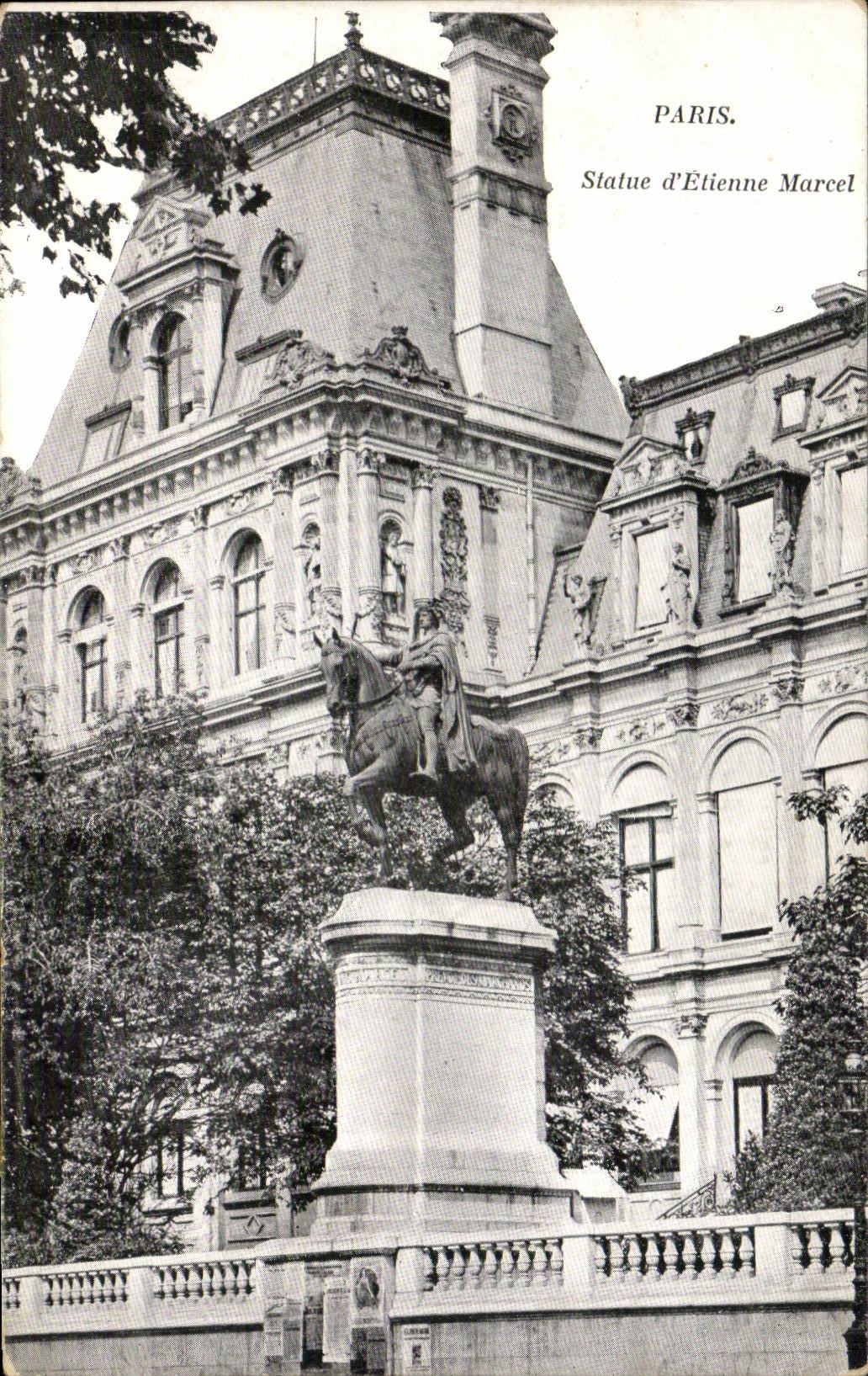 Paris - 4 - Statue d'Etienne Marcel- CPA
