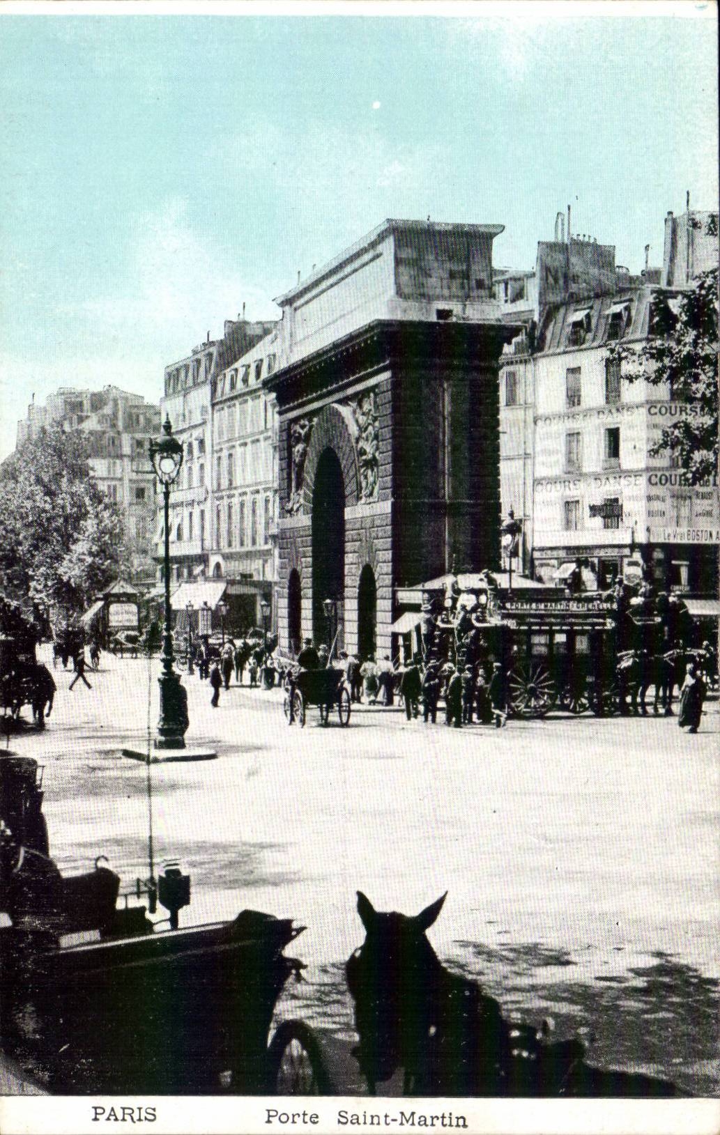 Paris - 10 - Gate Saint Martin - horse - horse - CPA