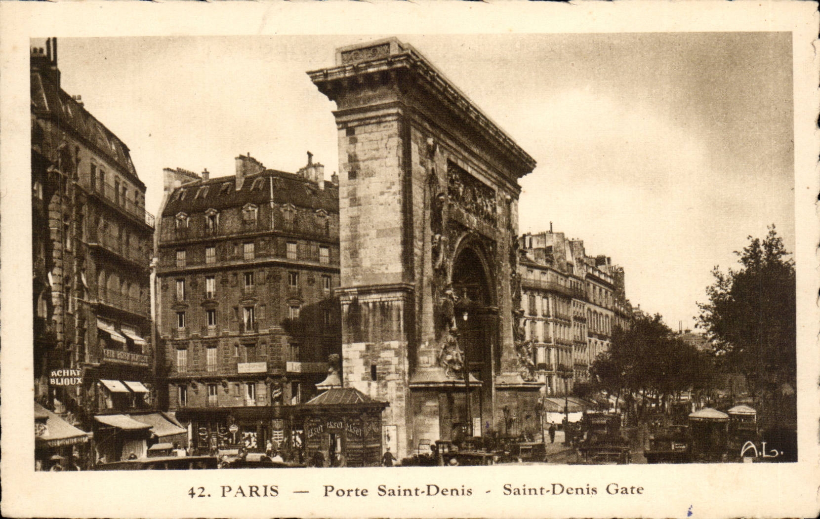 Paris - 10 - Gate Saint Denis - Boulevard - CPA