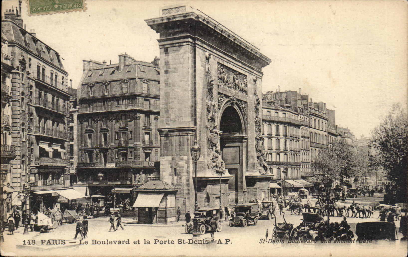 Paris - 10 - Gate Saint Denis - CPA