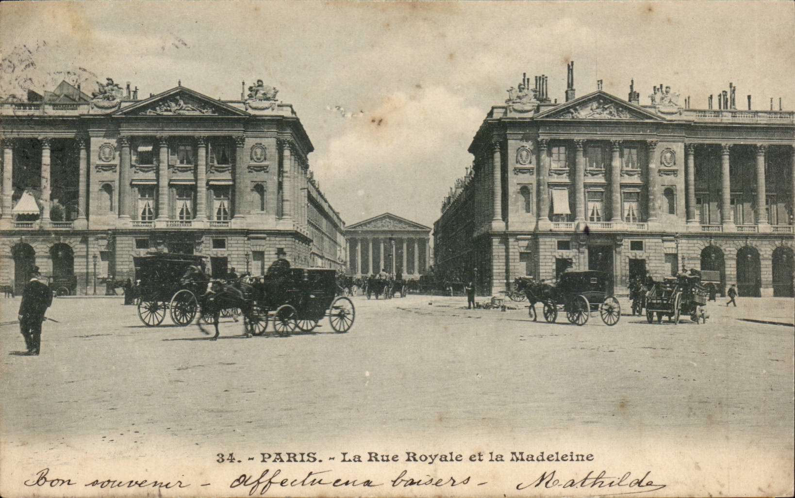 Paris - 8 - the Royal Street and the Madeleine - CPA