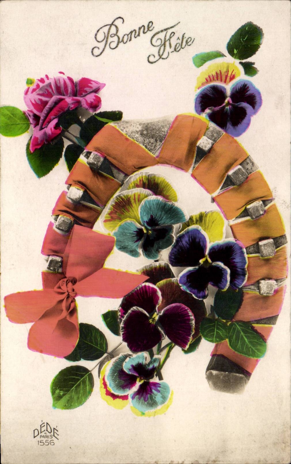 Celebrates - Good Festival - Flowers - Thought - Horse has Fer - horse shoe CPA