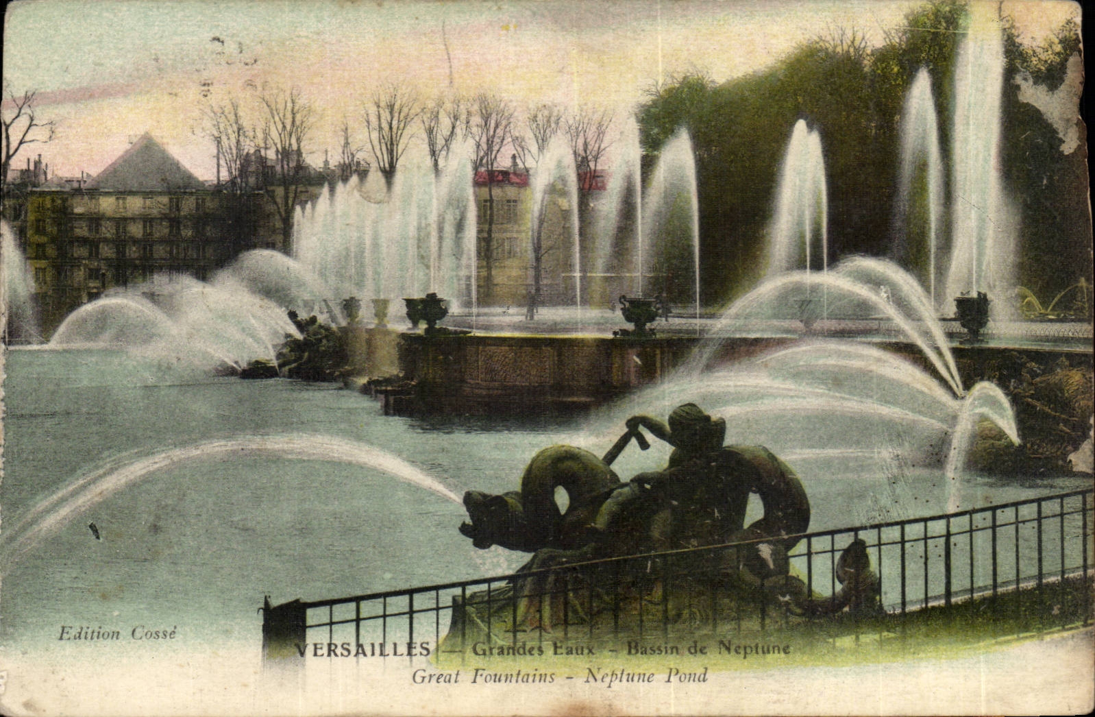 CPA Versailles large water Basin of Neptune