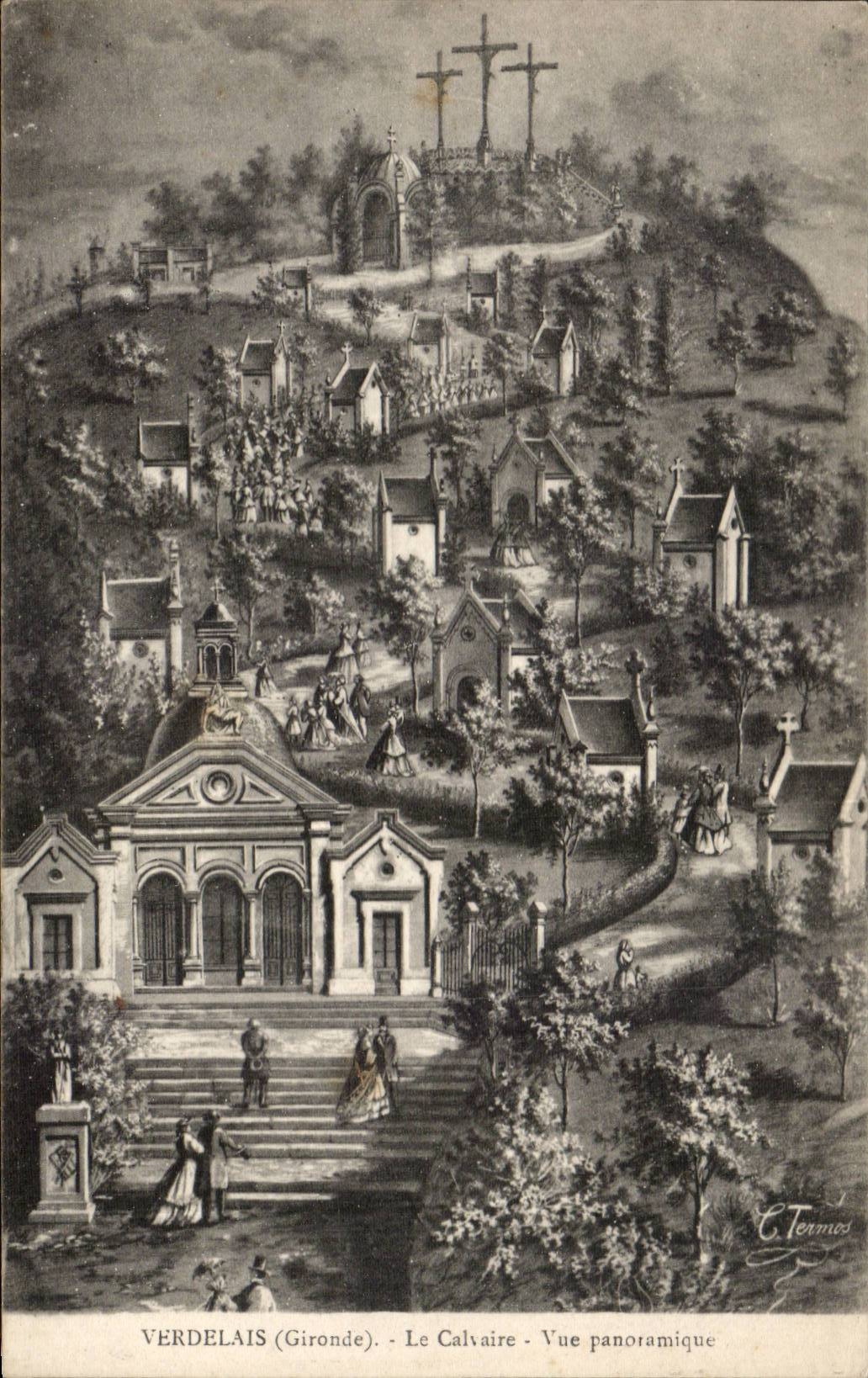 CPA Verdelais the martyrdom Panoramic View
