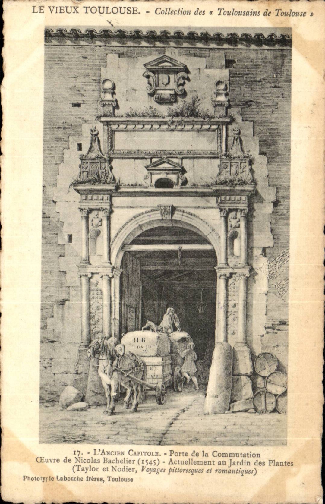 CPA Toulouse L'ancien capitole Porte de la Commutation
