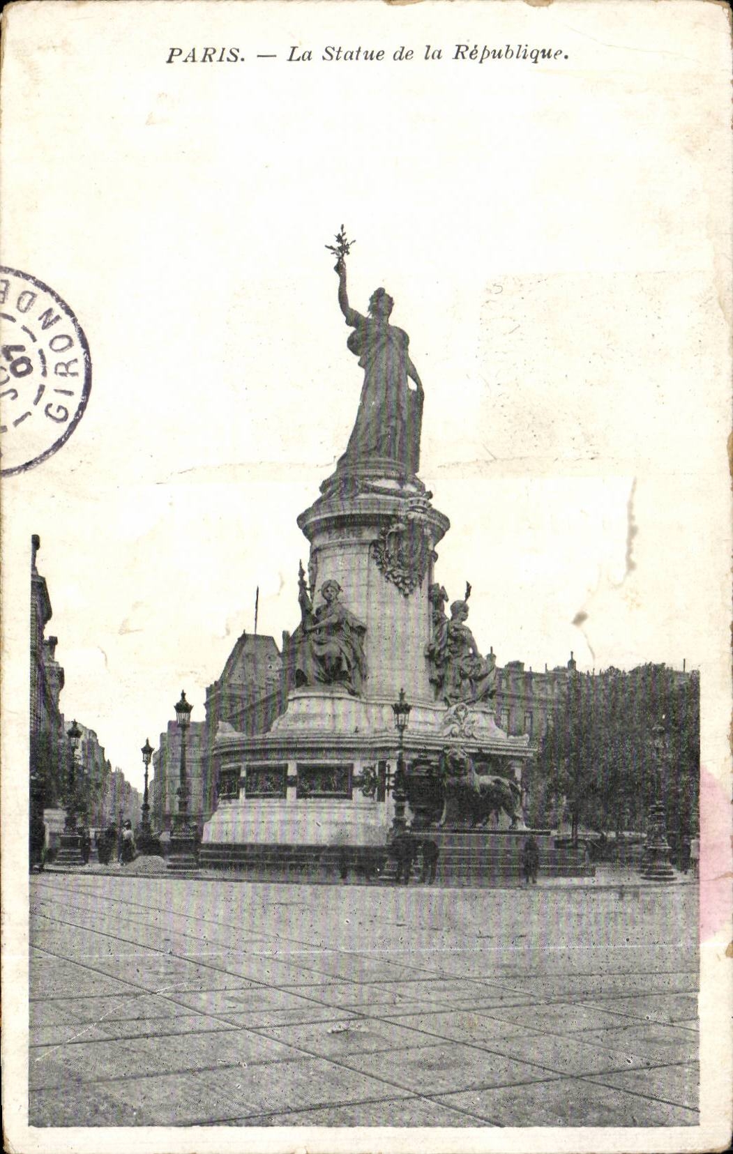 CPA Paris Statue of the Republic