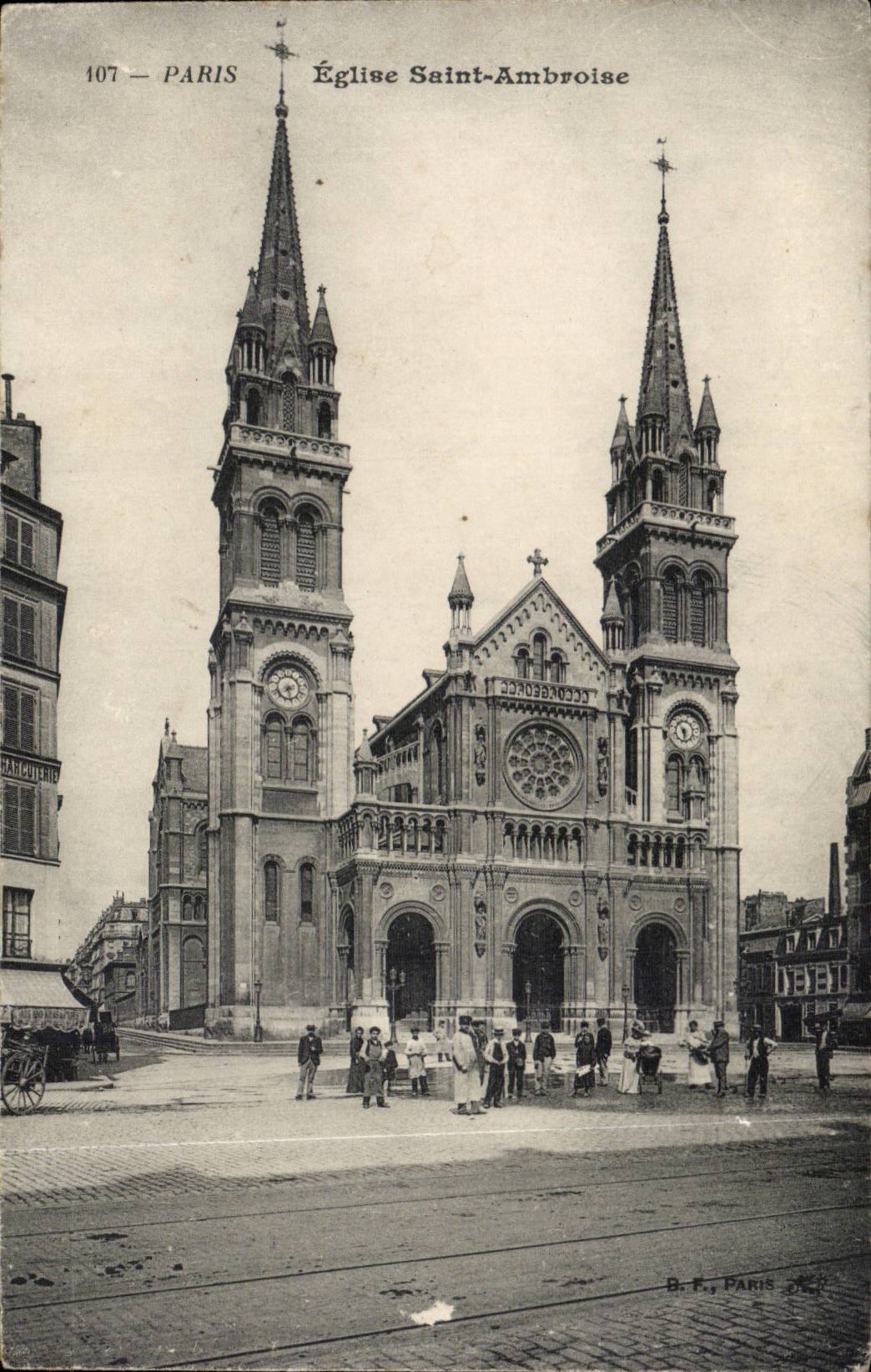 CPA Paris Church Saint Amboise