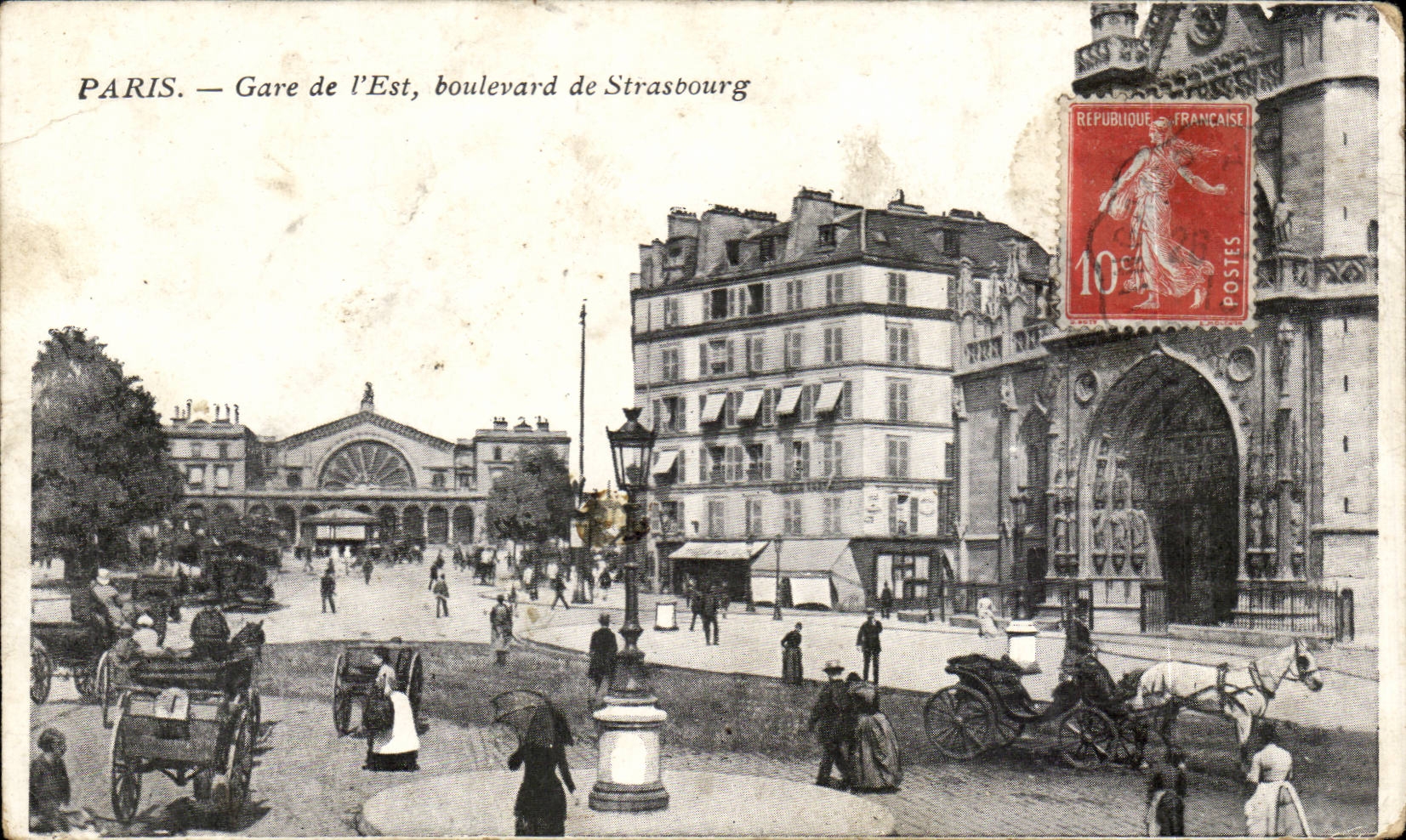 CPA Paris Gare Is Boulevard of Strasbourg