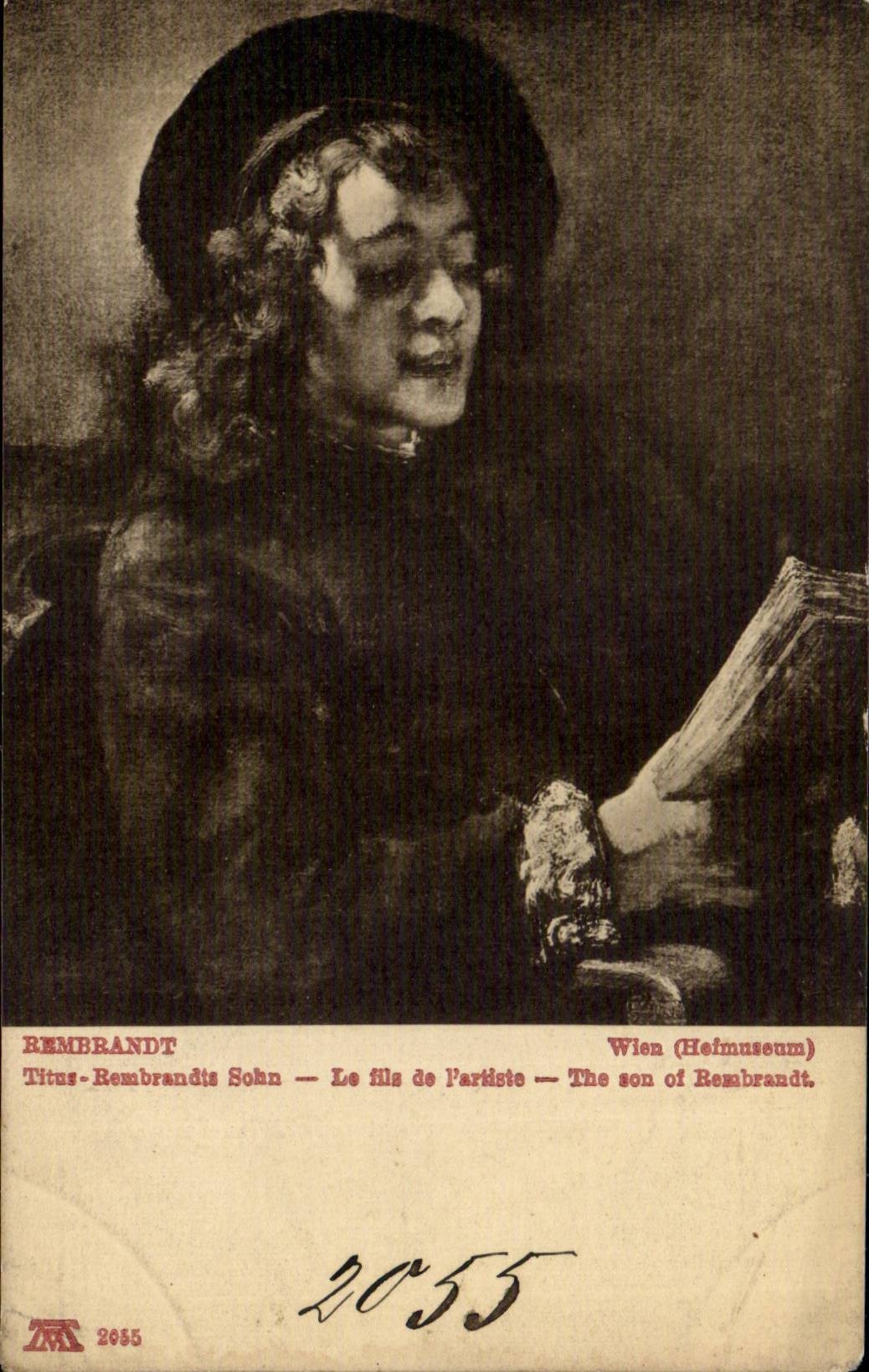 CPA Fantaise Rembrandt Le fils de l'artiste