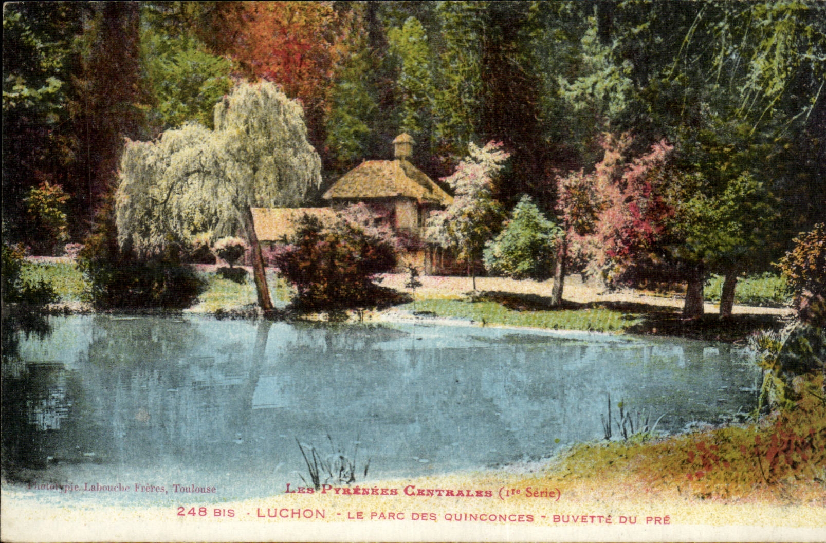 CPA Luchon the park of the Quincunxes Refreshment bar of pre