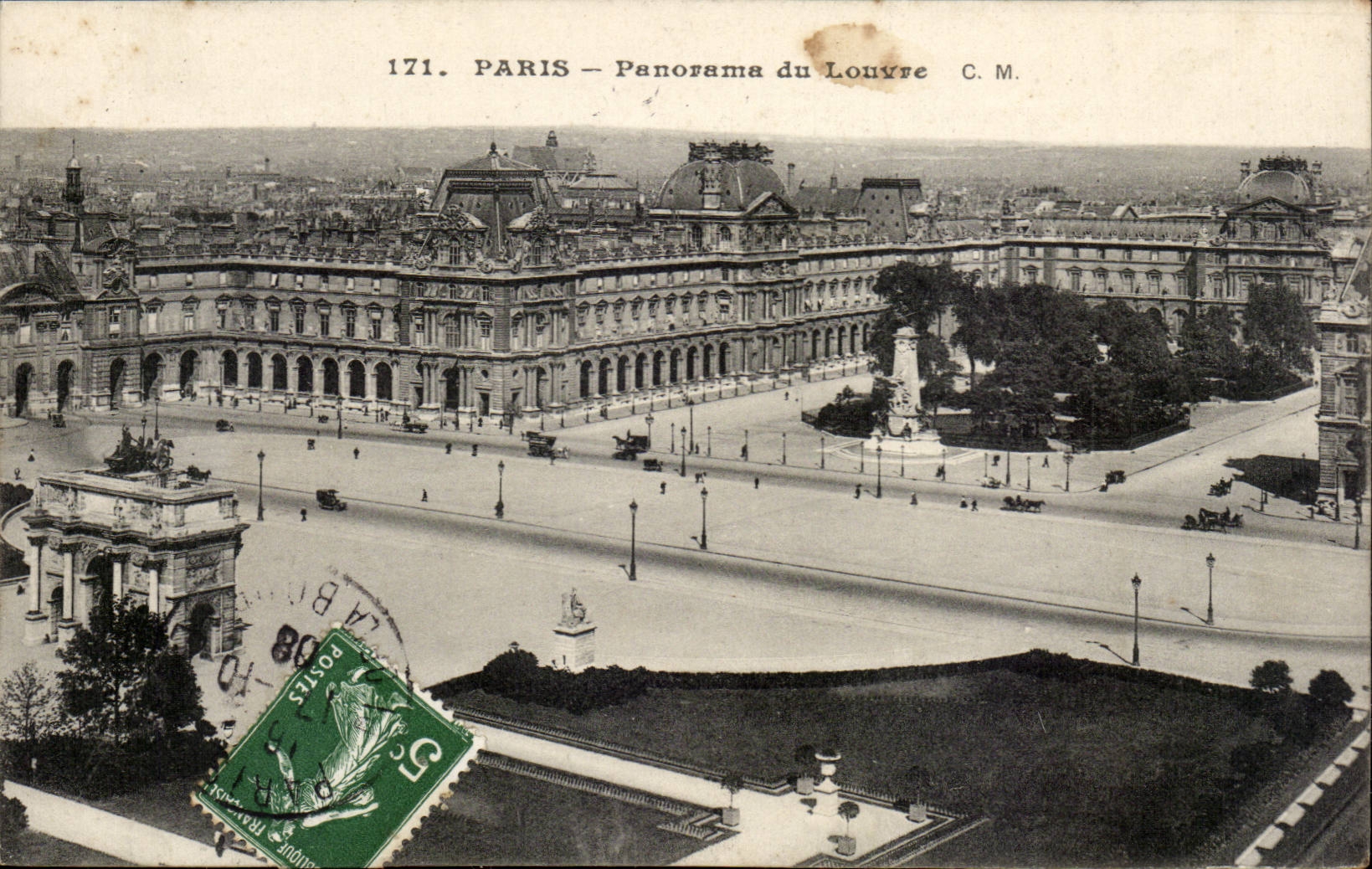 Paris CPA Panorama du Louvre