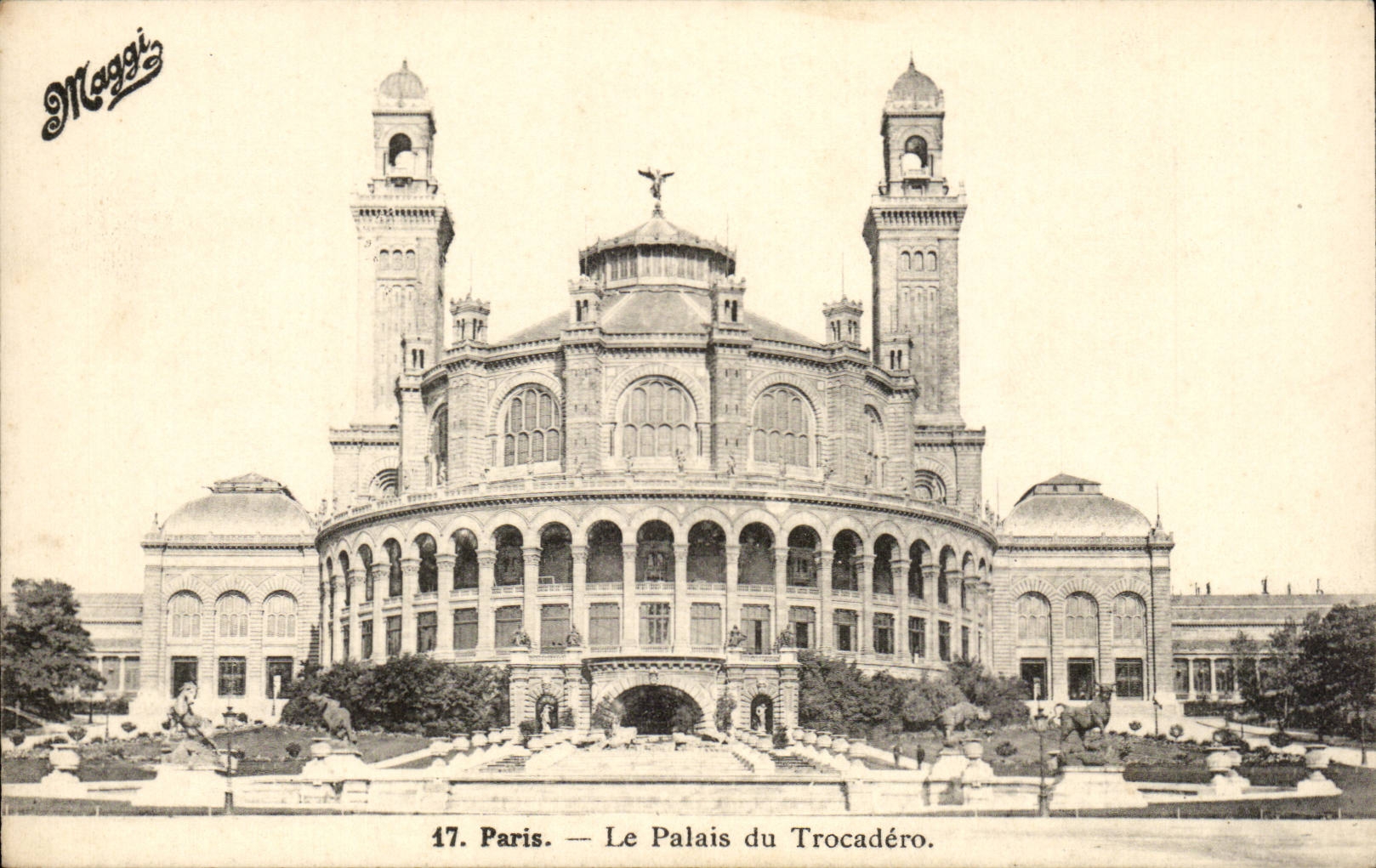 Paris CPA the palate of Trocadero