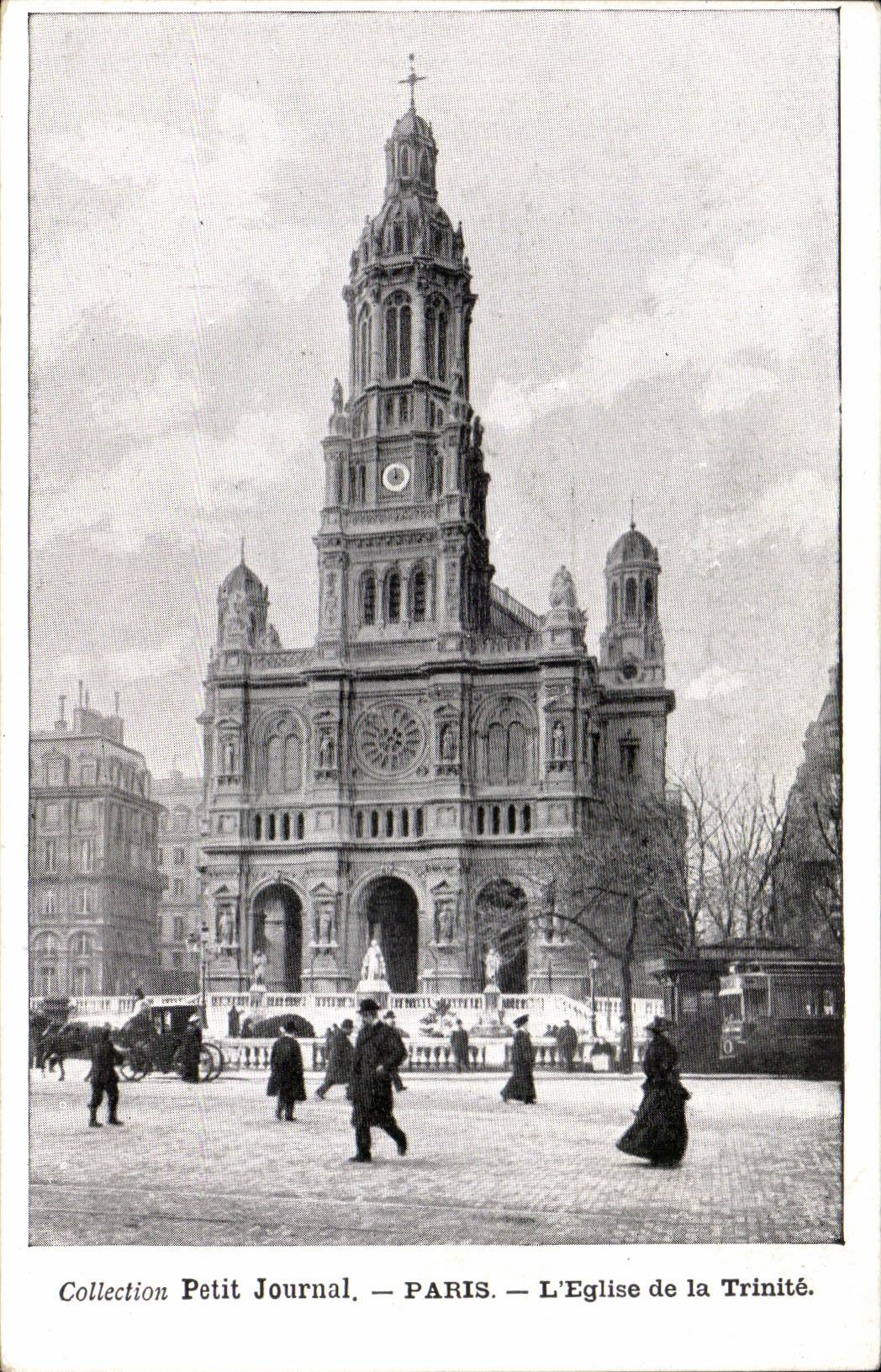 Paris CPA l'eglise de la Trinite