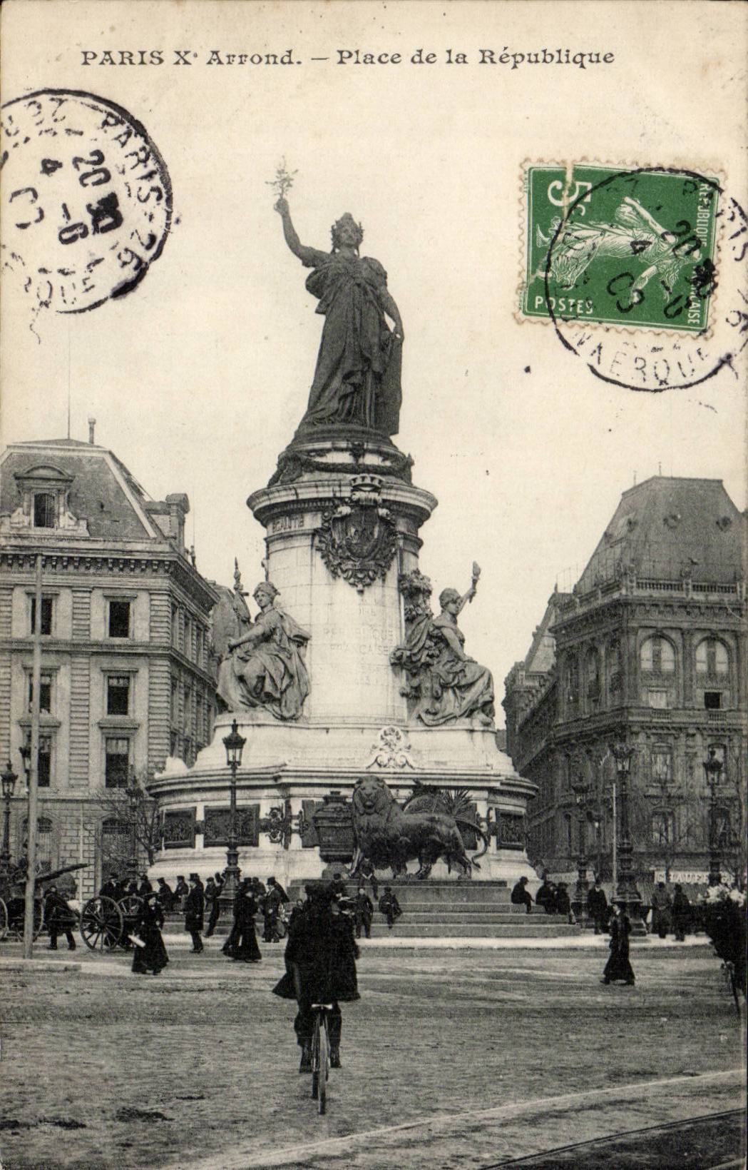 Paris CPA Places Republic