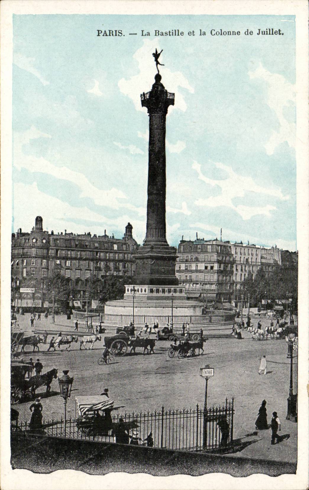 Paris CPA die Bastille und die Spalte von Juli
