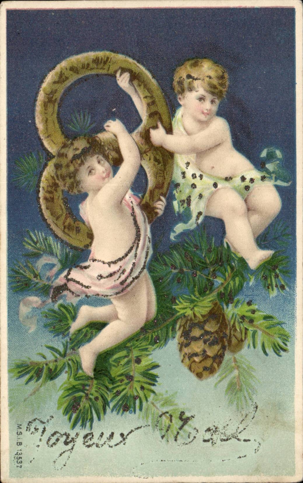 CPA Fantasy Angel angel Merry Christmas