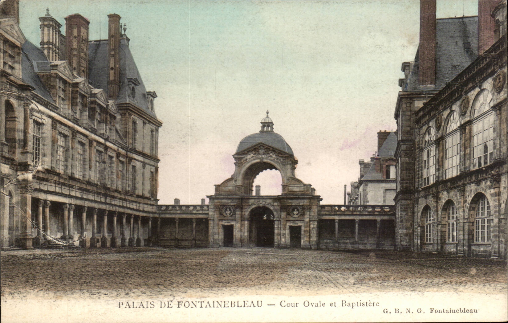 CPA Palate of oval Fontainebleau Court and baptistry