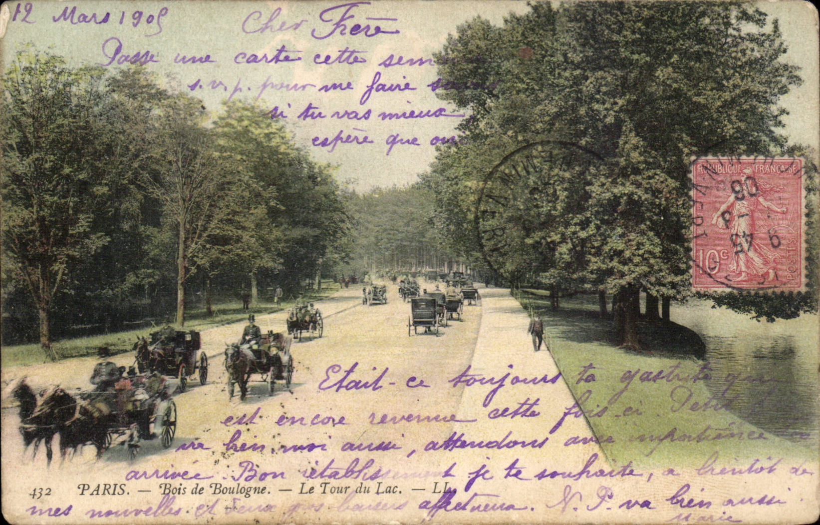 Paris CPA Bois de Boulogne Le tour du lac
