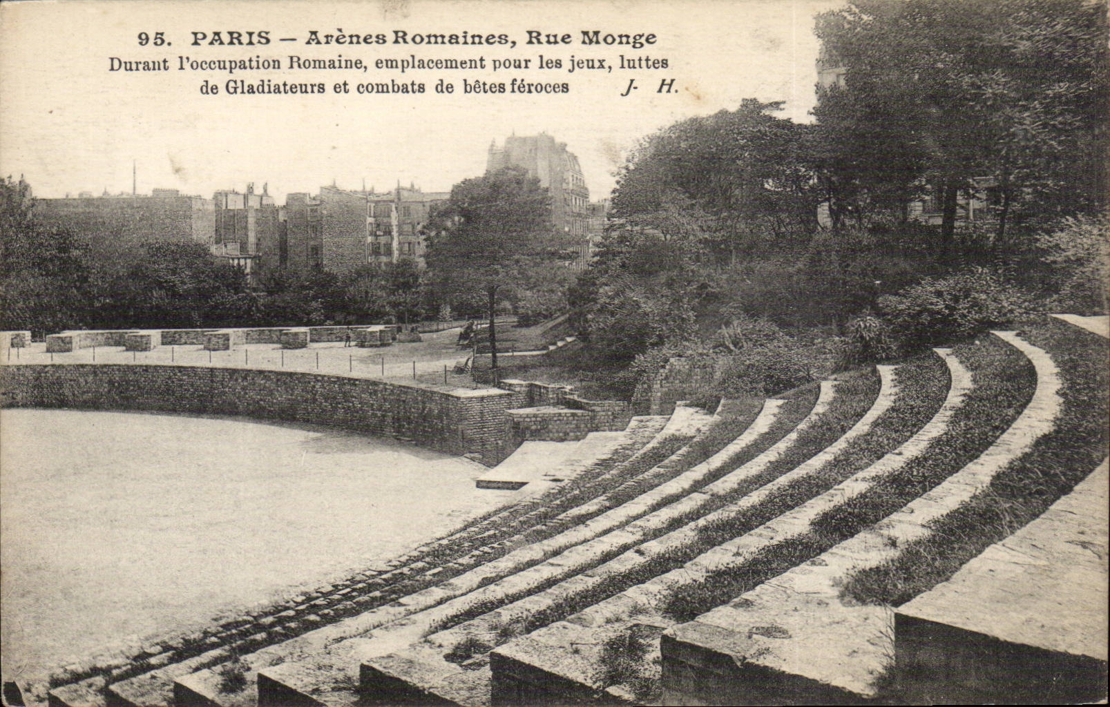 Paris CPA military Arena Street Monge