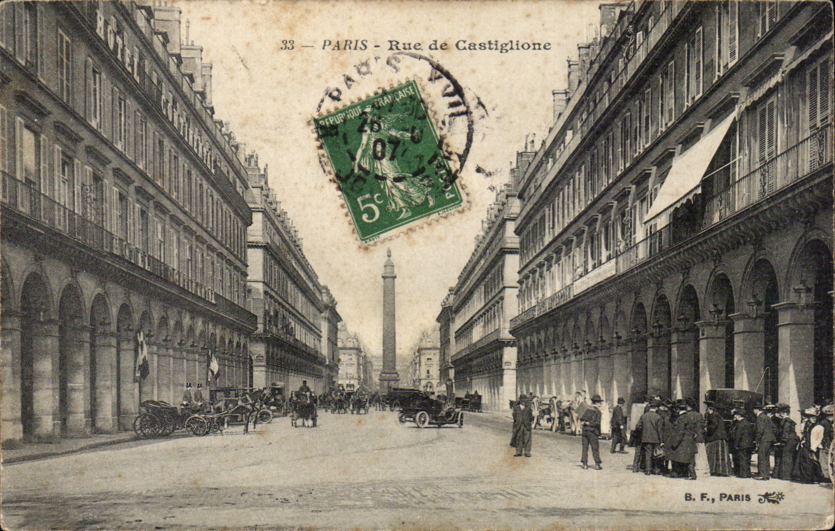 Paris CPA Street of CAstiglione