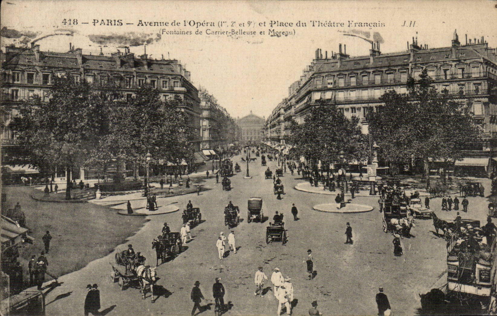 Paris CPA Which occurred of the opera and place of the French theater