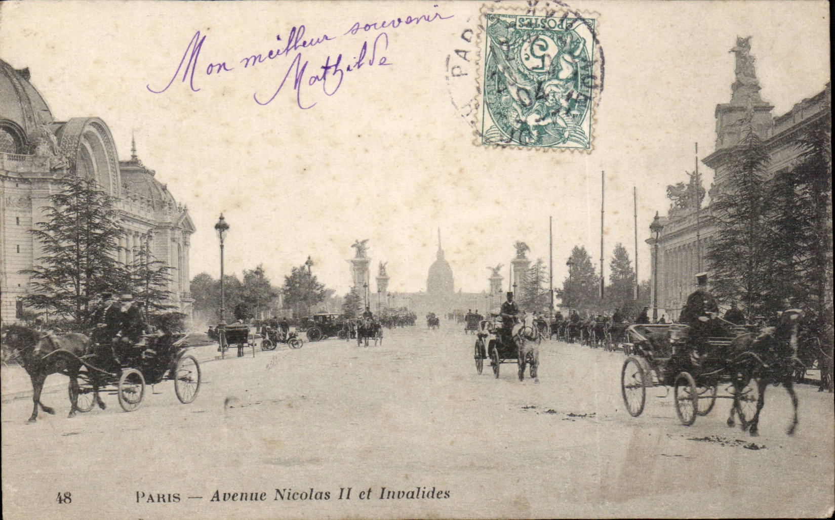 Paris CPA Which occurred Nicolas II and Invalides