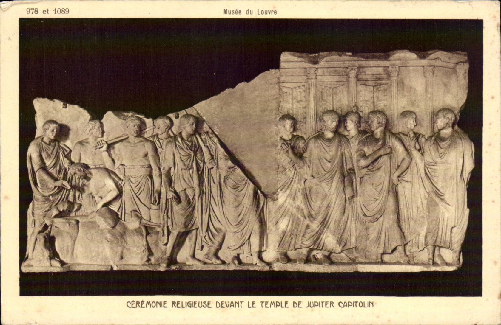 Museum Loure CPA Eremonie der Nonne vor dem Tempel Jupiter-CApitolin