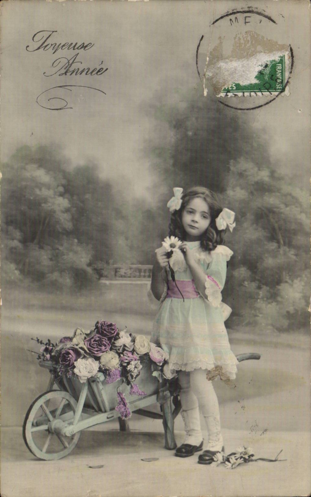 CPA Fantasy Child and Merry wheelbarrow Year