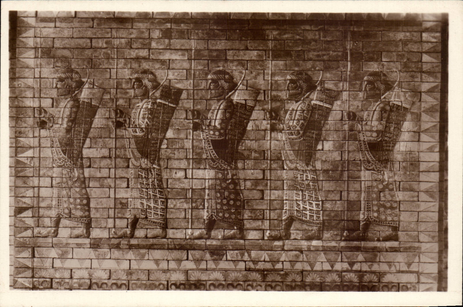 CPA the Louvre Paris Asian Antiquities Plank of the archers palate of Darius