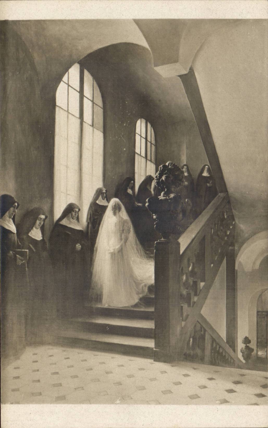 CPA SAlons de Paris Emile Renard Prise de voile ( religieuses )