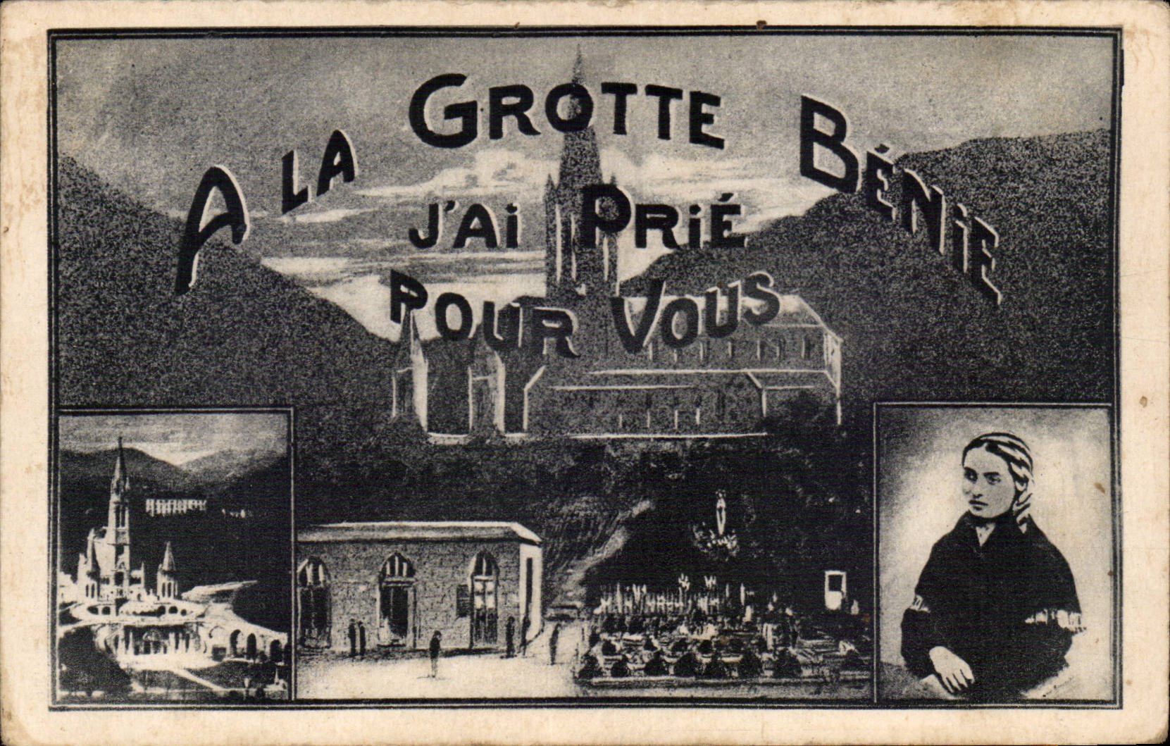 CPA Lourdes with the blessed cave I have request for you