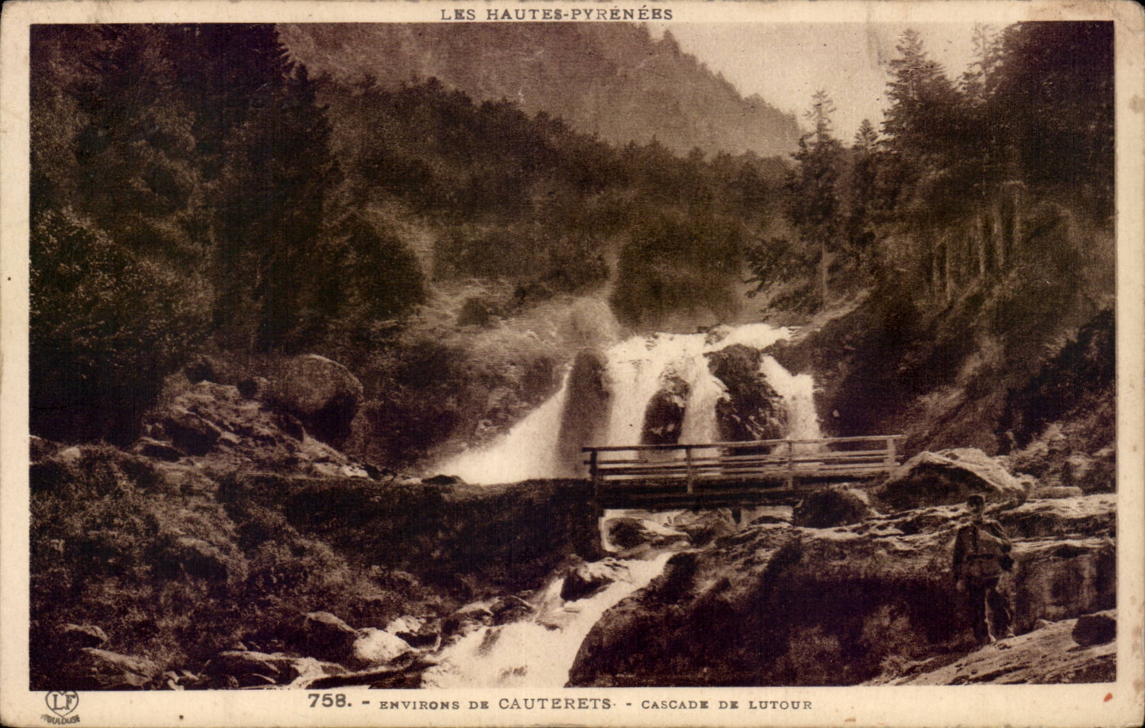 CPA Umgebung der Cauterets Kaskaden von Lutour
