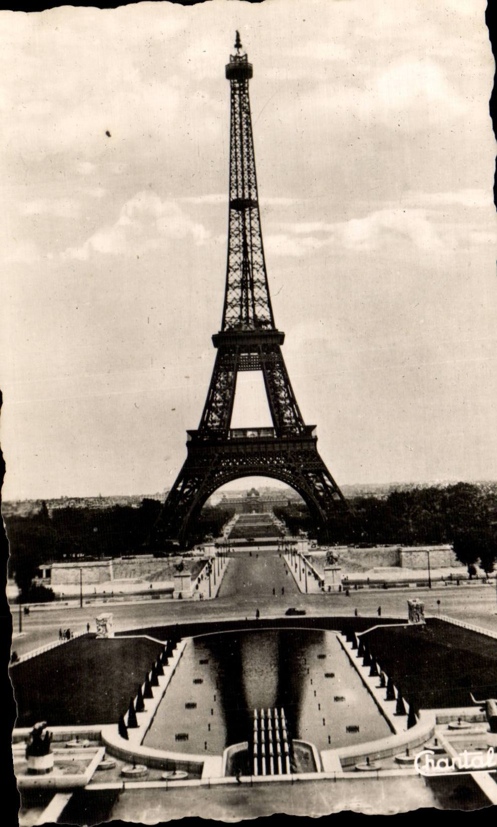 MODERN CARD Eiffel Tower seen of the palate of Chaillot