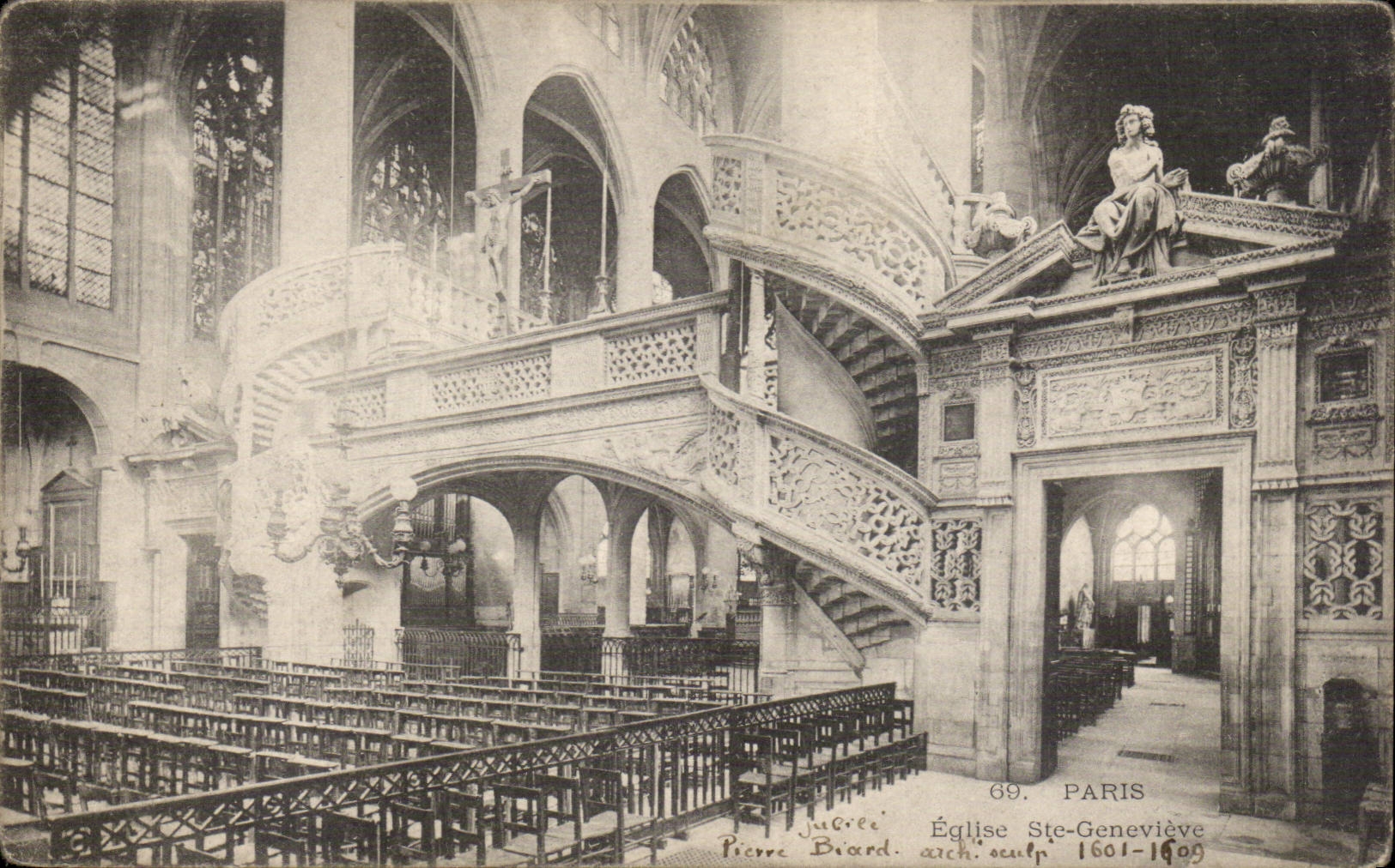 Paris CPA Church Sainte Genevieve