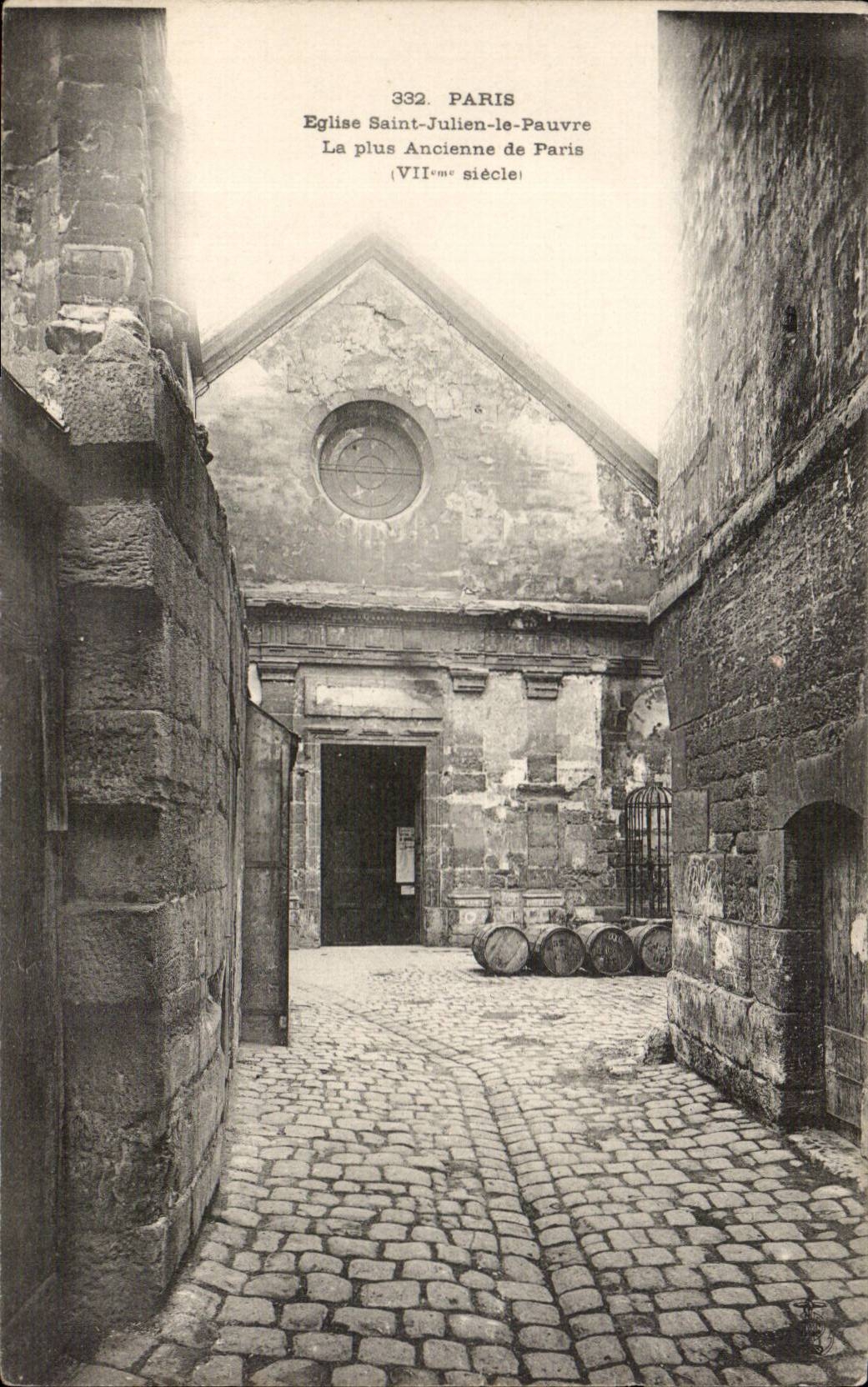 Paris CPA Church Saint poor Julien the oldest of Paris