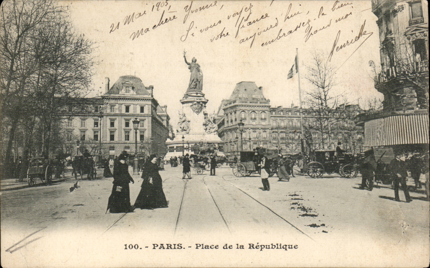 Paris CPA Places Republic