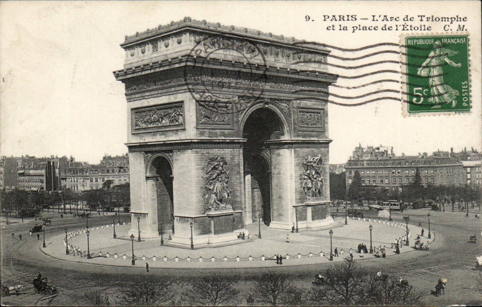 Paris CPA Arc de Triomphe of the place of Etoile